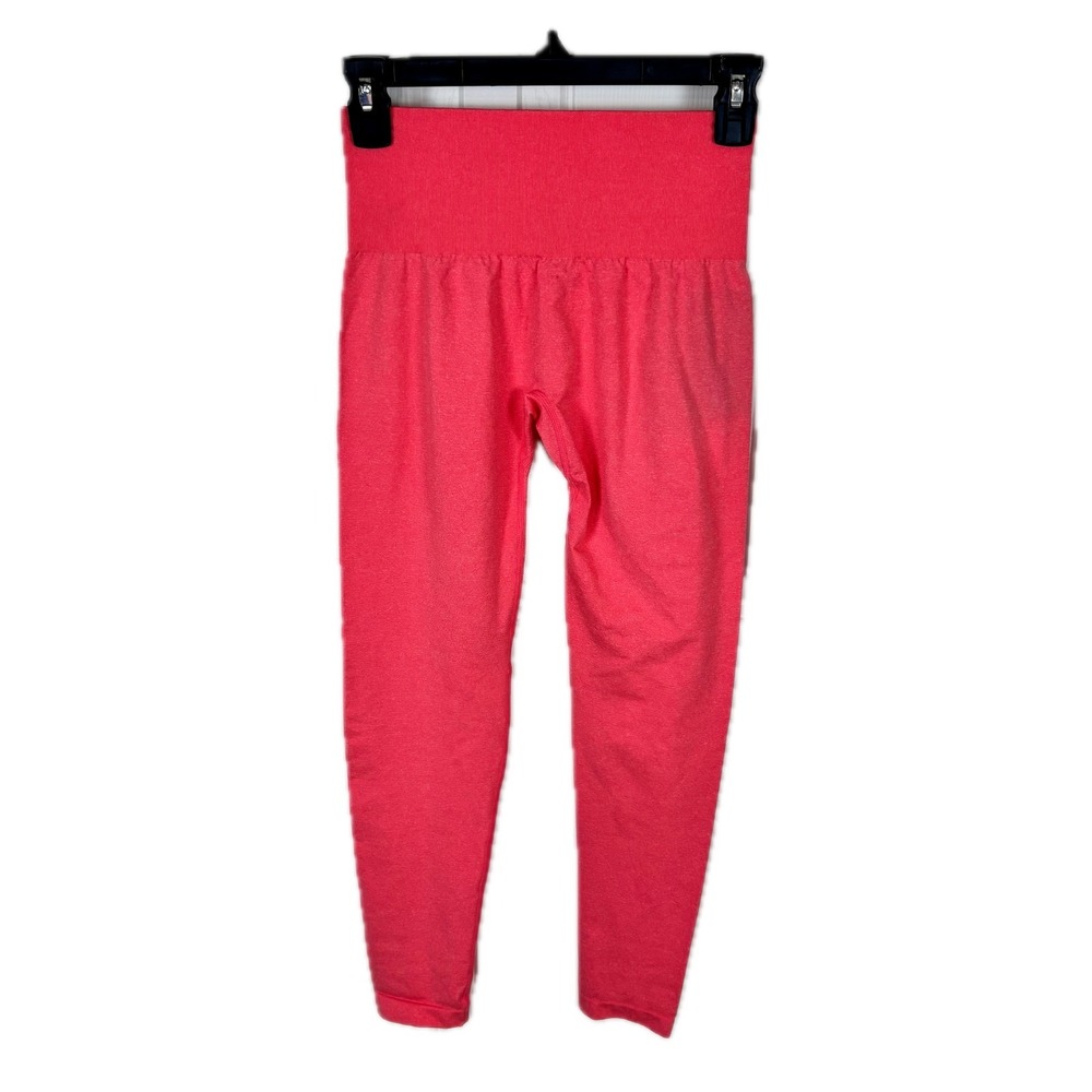NVGTN Womens Seamless High Waisted Leggings Coral Pink Size S Gym Tights